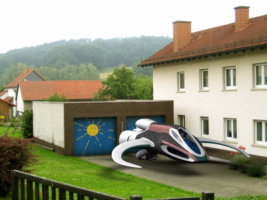 geparktes Raumschiff
