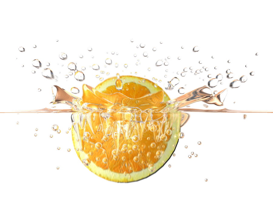 Orangensplash
